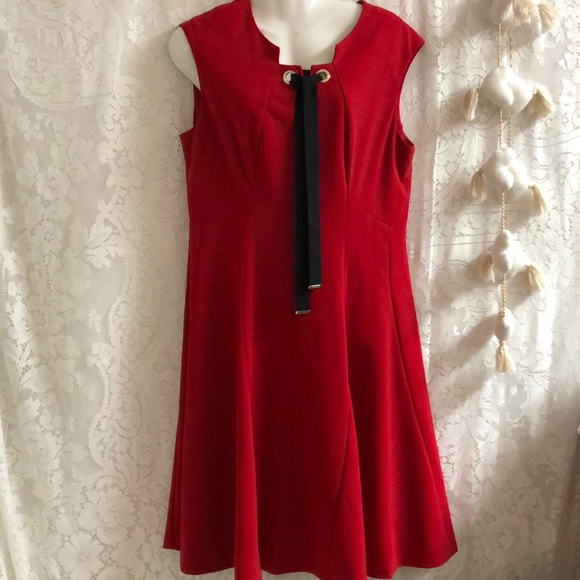 Karl Lagerfeld Dresses & Skirts - Karl Lagerfeld red a-line dress sz 12